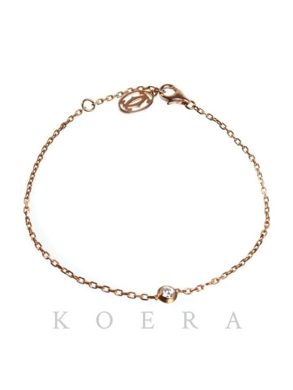 Cartier 18k Pink Gold D'amour SM Bracelet Diamond 16.5/18.5